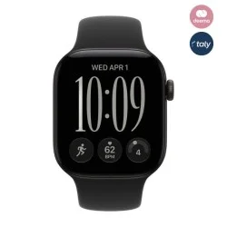 Apple Watch Series 12 GPS + Cellular 46mm Black Aluminium Case with Black Sport Band - M/L